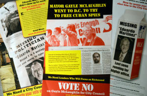Political mailers are dealing with the Richmond City Council races are photographed in Walnut Creek, Calif., on Monday, Oct. 27, 2014. (Susan Tripp